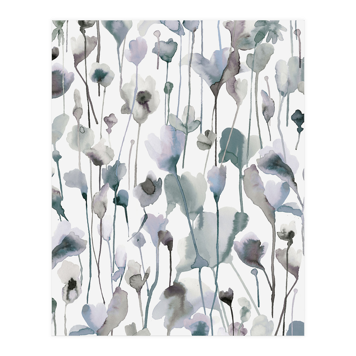 Watercolour Cozy Wild Flowers  (Print Only)