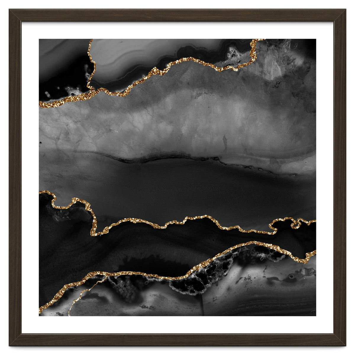 Black & Gold Agate Texture 02