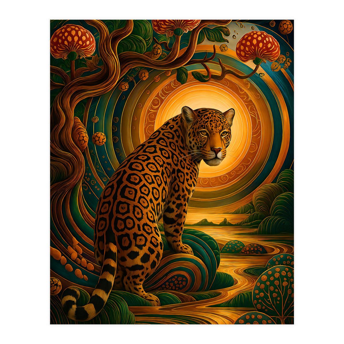 Leopard in Retro Contemporary Aesthetics (Print Only)