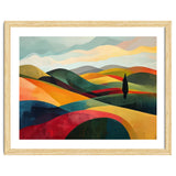 Abstract Tuscan Hills Landscape Painting thumbnail