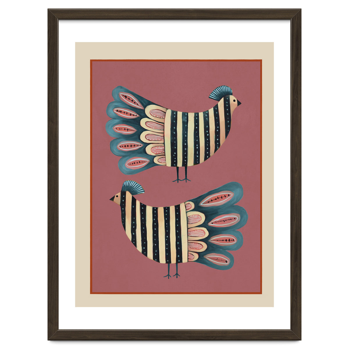 Striped Bird Pair I