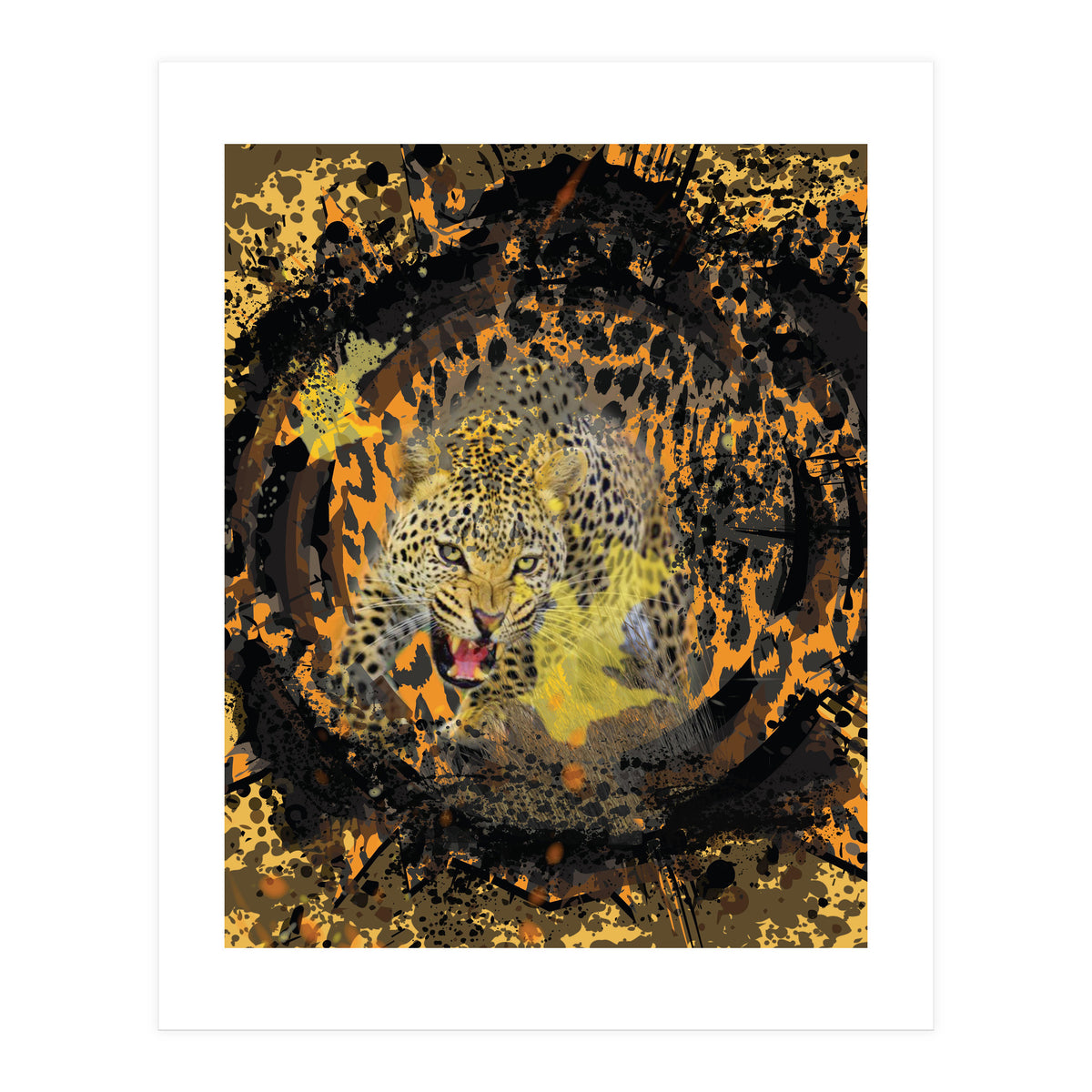Angry Leopard (Print Only)