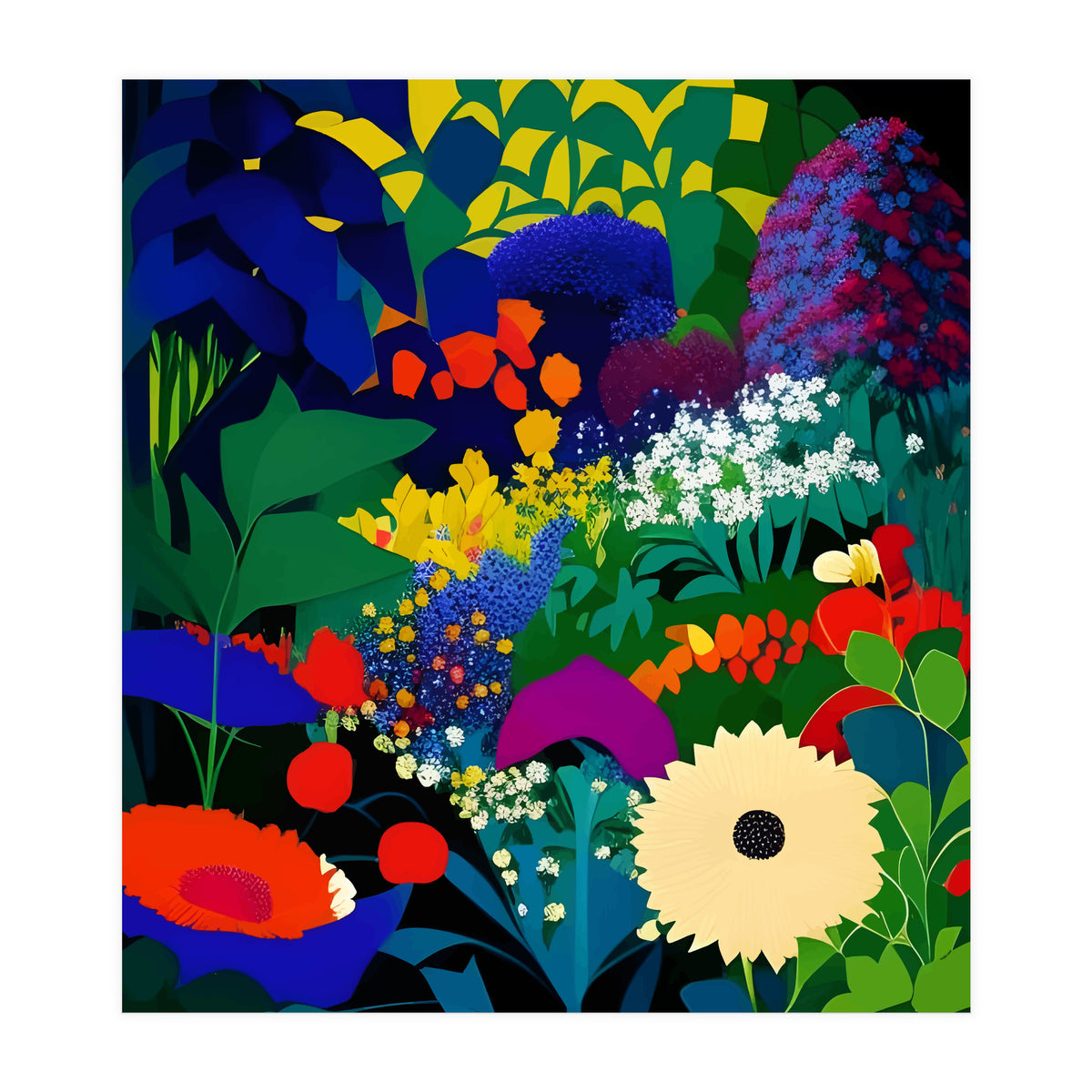 A Beautifully Dark Mind, Botanical Nature Jungle Garden, Eclectic Bohemian Vintage Plants Illustration (Print Only)