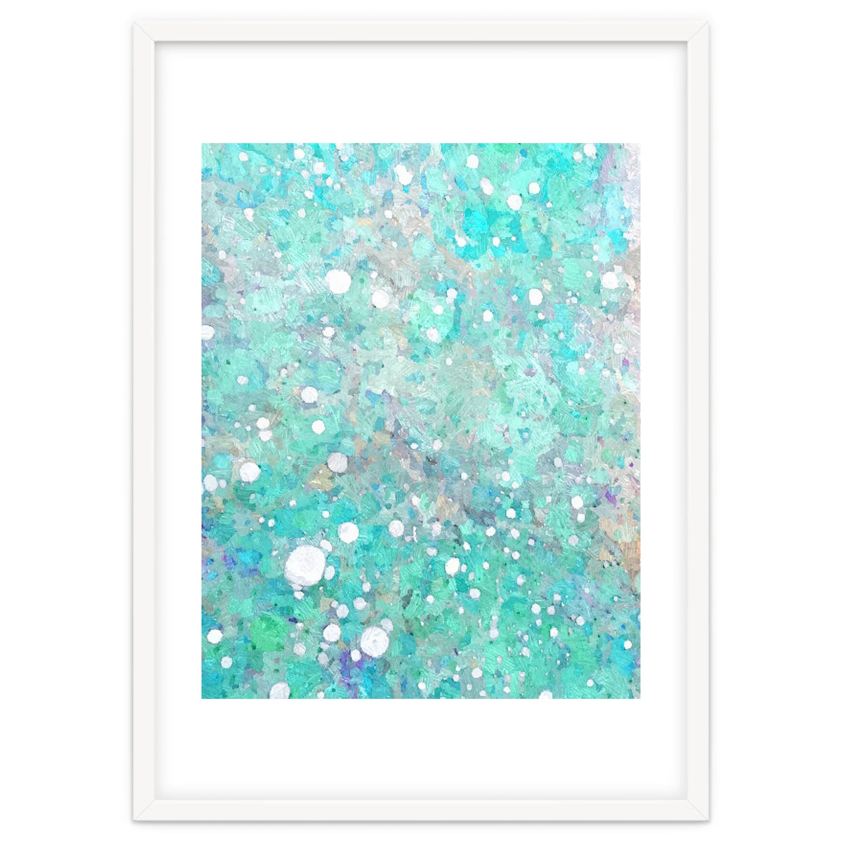 Blue Green Dreamy Marble, Minimal Abstract Pastel Graphic Design Eclectic Bohemian Painting Texture