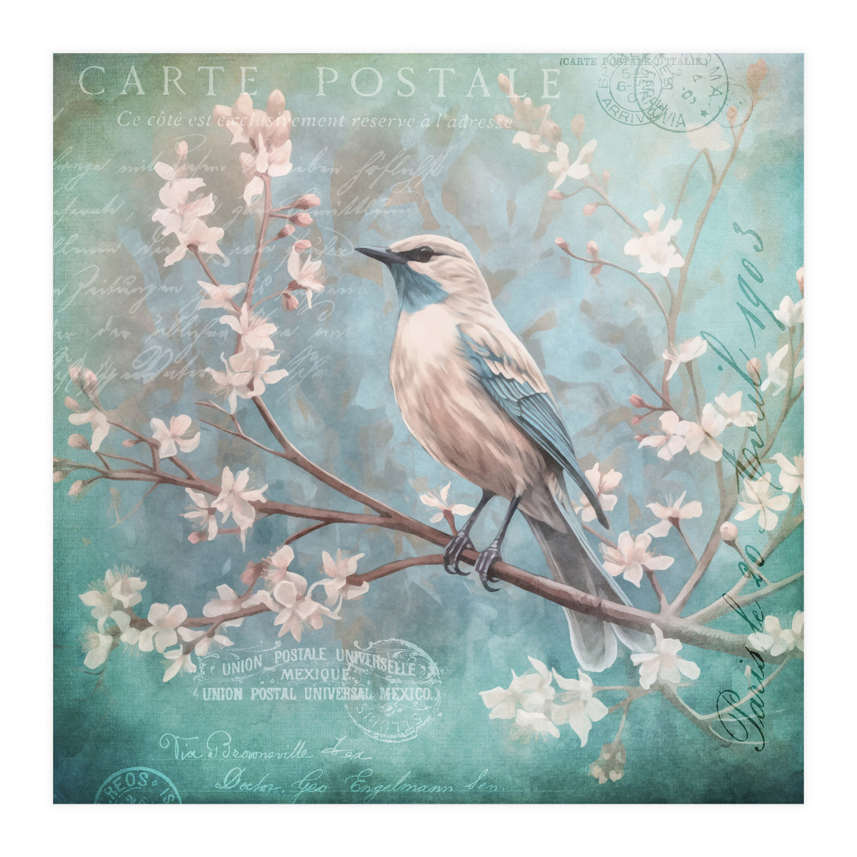 Bird Vintage Nostalgia  (Print Only)