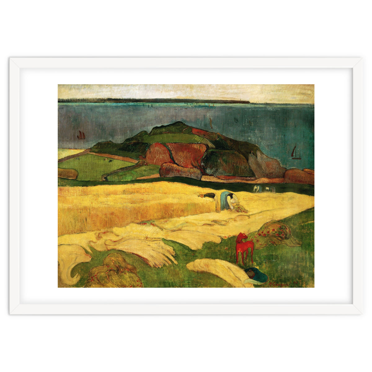 Paul Gauguin / 'Seaside Harvest', 1890, Oil on canvas, 92 × 73 cm.