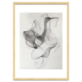 Abstract Black And White Swirling Lines Art thumbnail