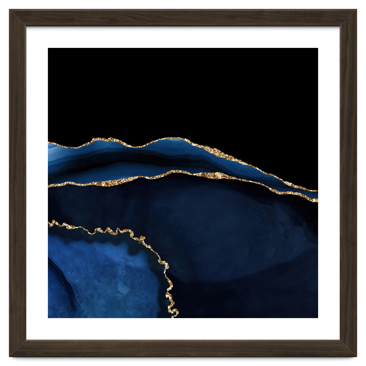 Navy & Gold Agate Texture 05