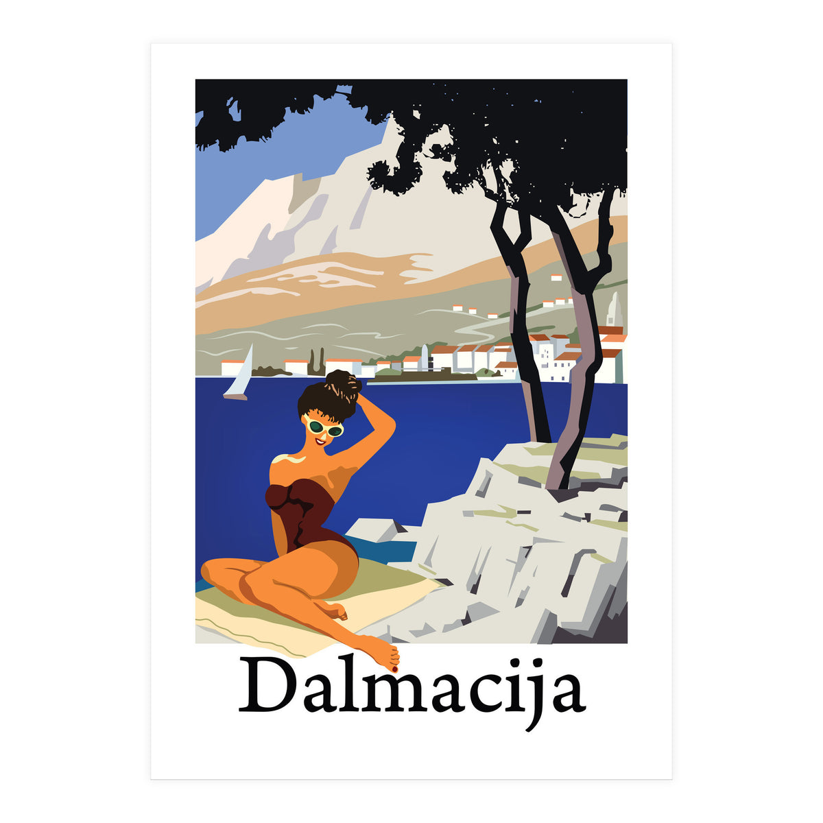 Dalamtia, Sunbathing Woman (Print Only)