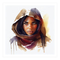 Watercolor Tuareg Woman #3 (Print Only)