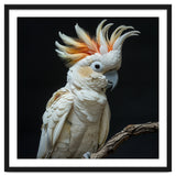 White Cockatoo Parrot Bird Perched On Branch thumbnail
