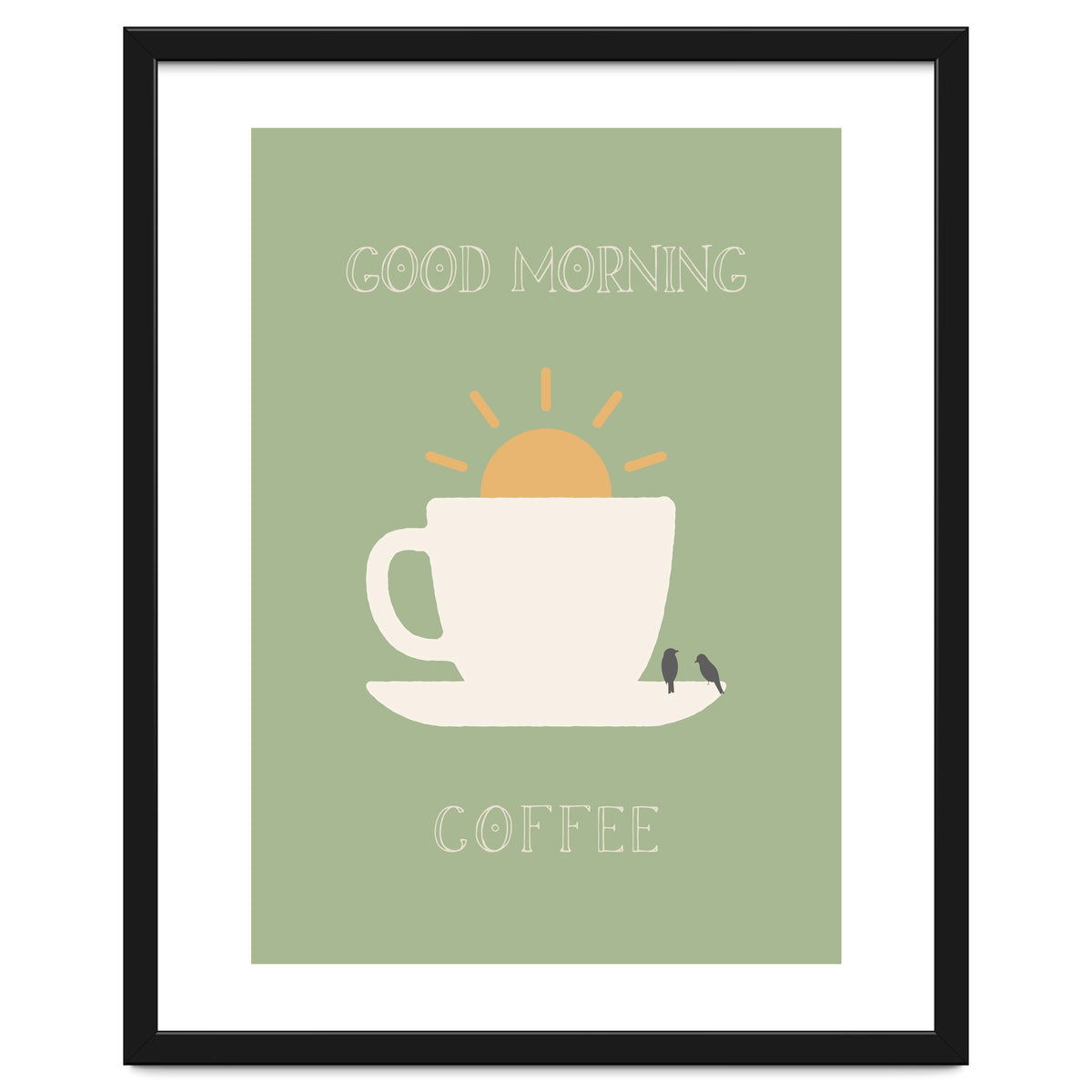 GOOD MORNING COFFEE with birds