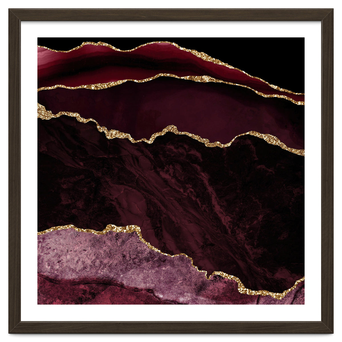 Burgundy & Gold Agate Texture 02