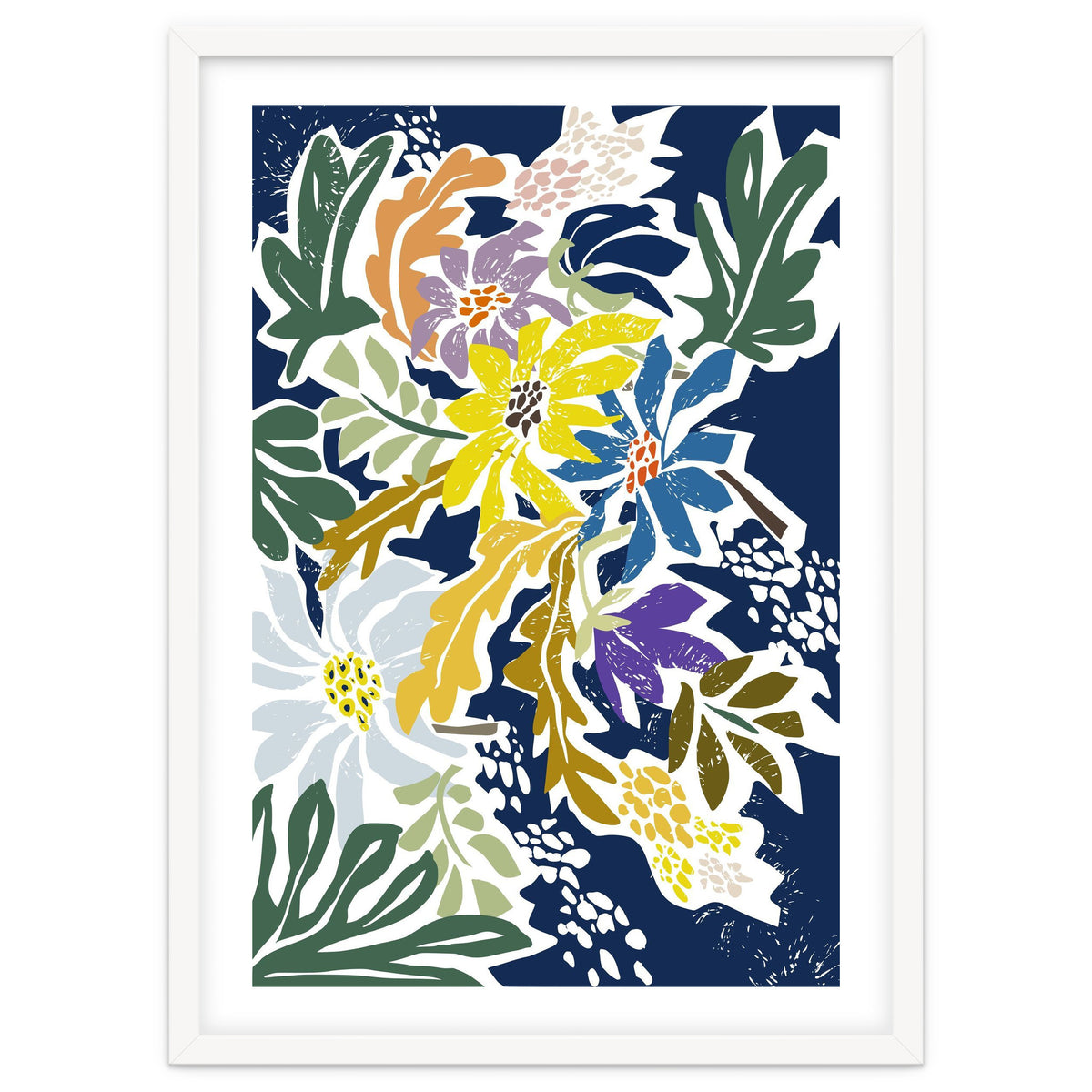 cosmopolitan flowers navy blue