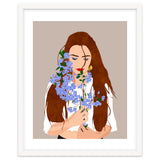 The Becoming, Nature Plants Bohemian Woman, Botanical Modern Mindful Self Care Self Love Positivity thumbnail