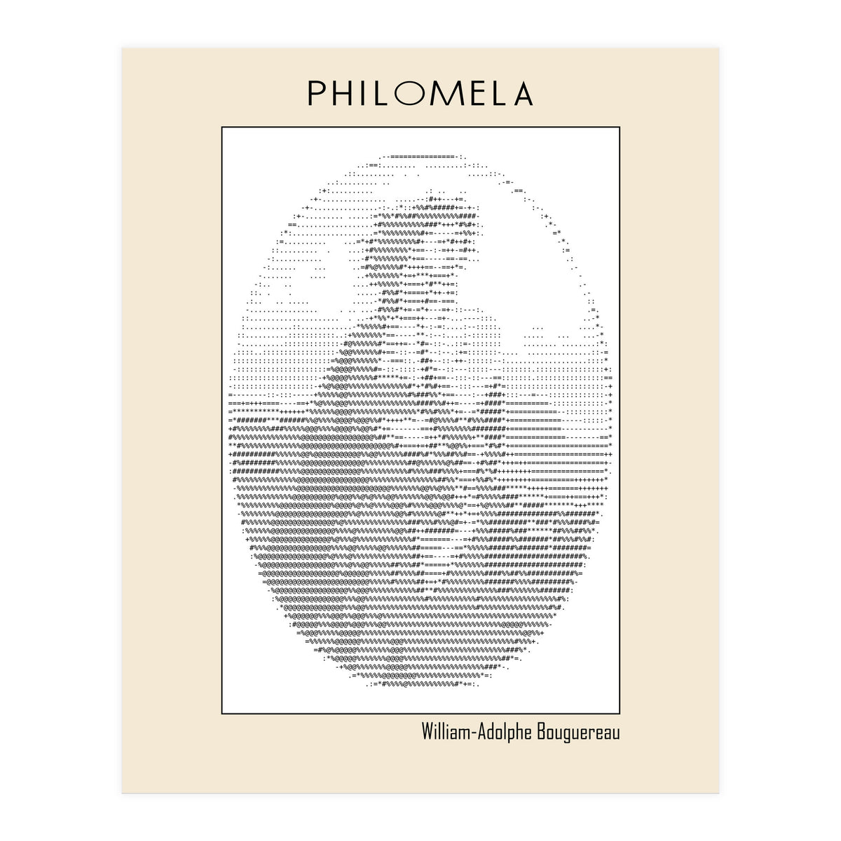 Philomela – William Adolphe Bouguereau (1861) – Ascii Art (Print Only)