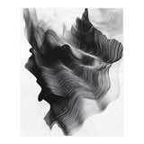 Abstract Black And White Wavy Lines Forming Organic Shapes (Print Only) thumbnail