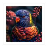 Vibrant Rainbow Lorikeet Parrot Close Up Portrait (Print Only) thumbnail