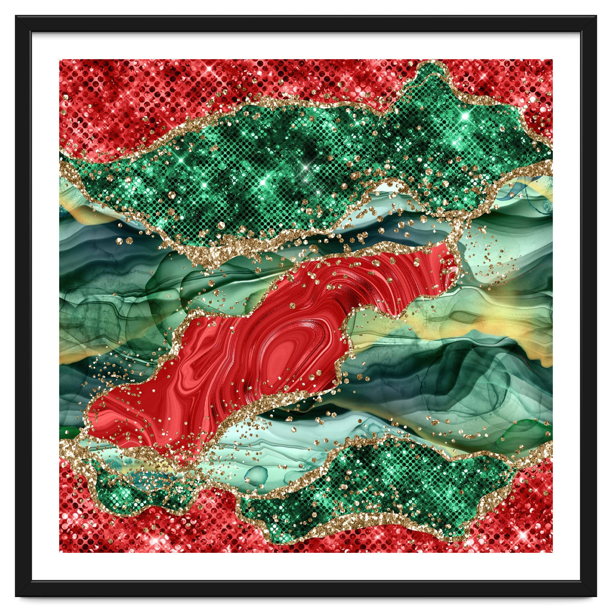 Christmas Glitter Agate Texture 03