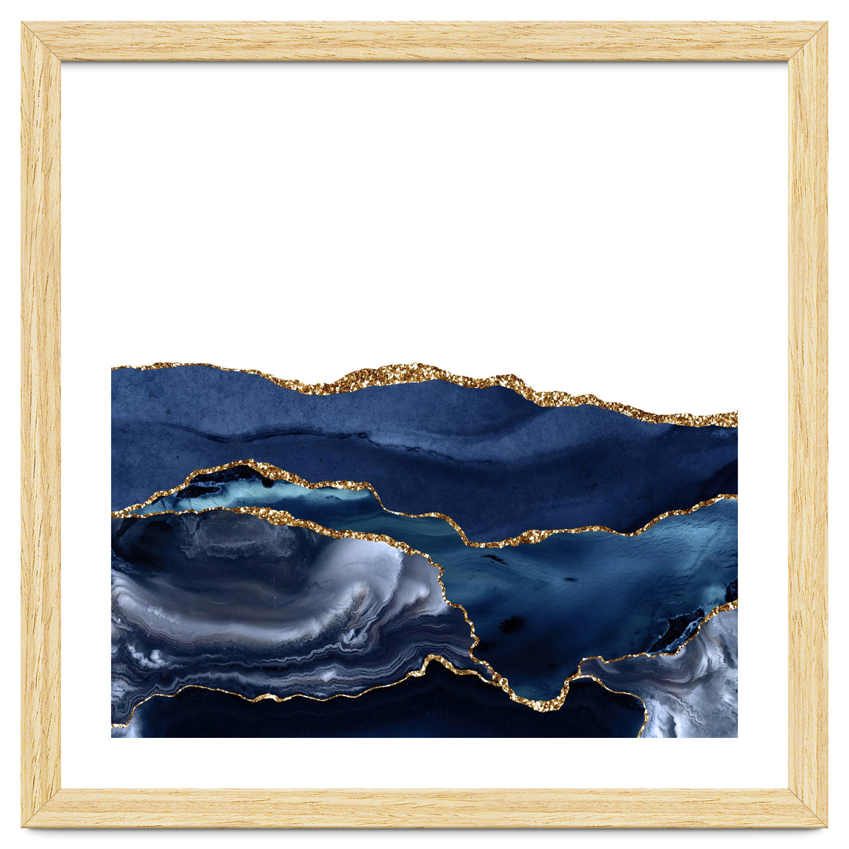 Navy & Gold Agate Texture 21