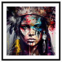 Powerful American Native Warrior Woman #5