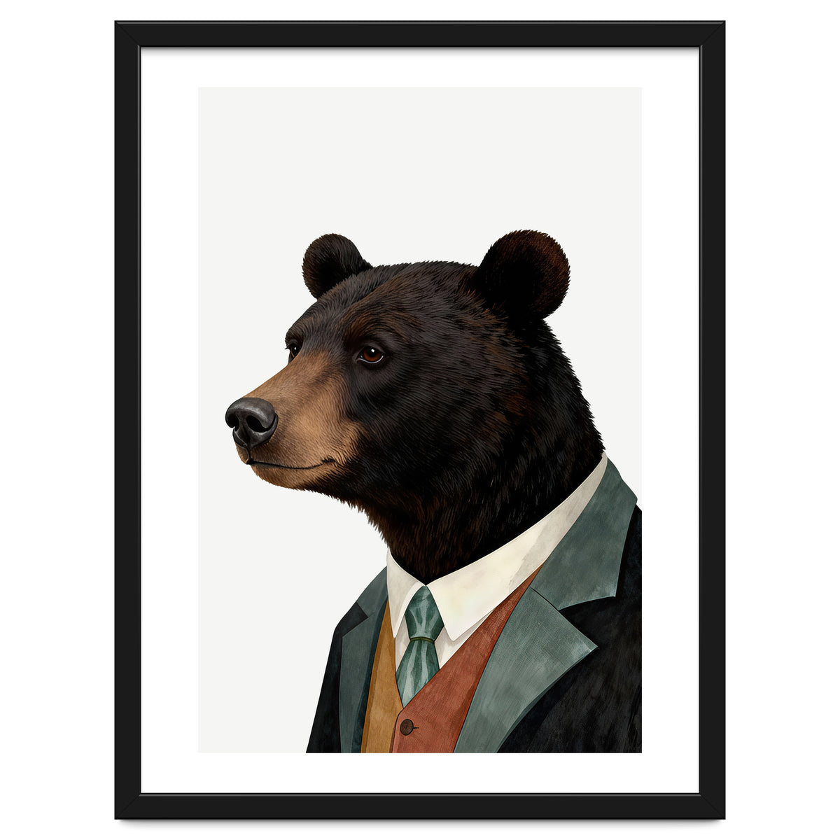 Black Bear In Suit
