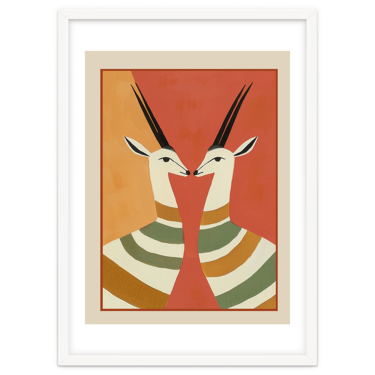 Two Gazelles In Stillness