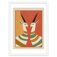Two Gazelles In Stillness