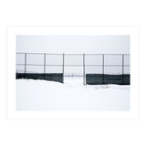 The entrance gate of the snow-covered baseball field (Print Only) thumbnail