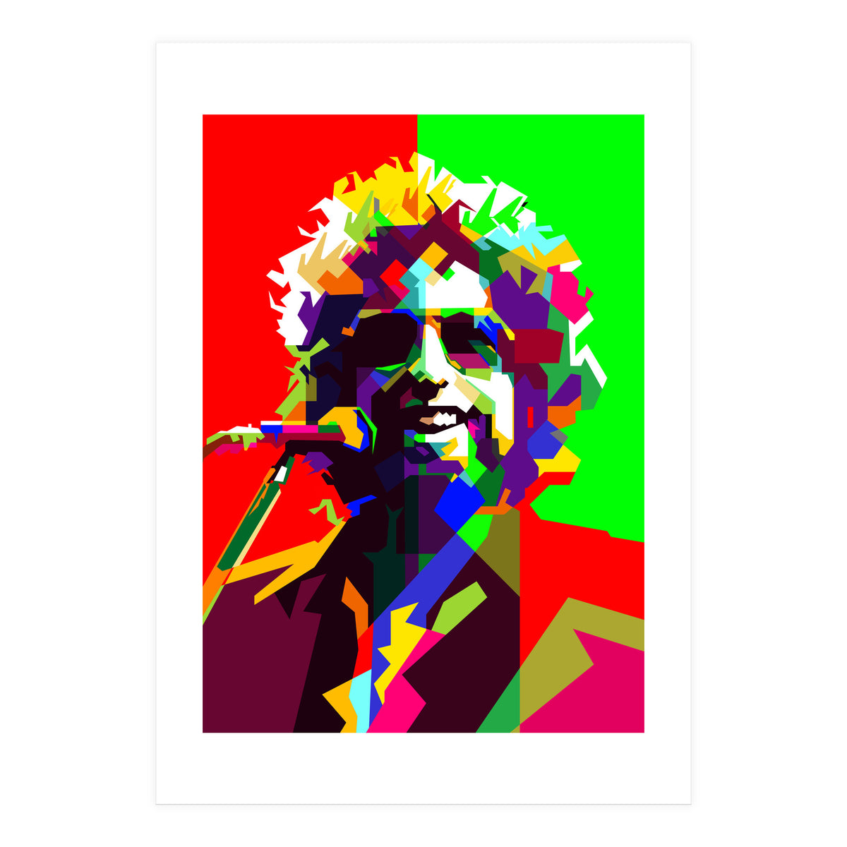 Bob Dylan Country Folk Singer Pop Art WPAP (Print Only)