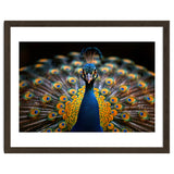 Close Up Peacock Displaying Its Feathers thumbnail