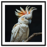 White Cockatoo Parrot Bird Perched On Branch thumbnail