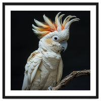 White Cockatoo Parrot Bird Perched On Branch
