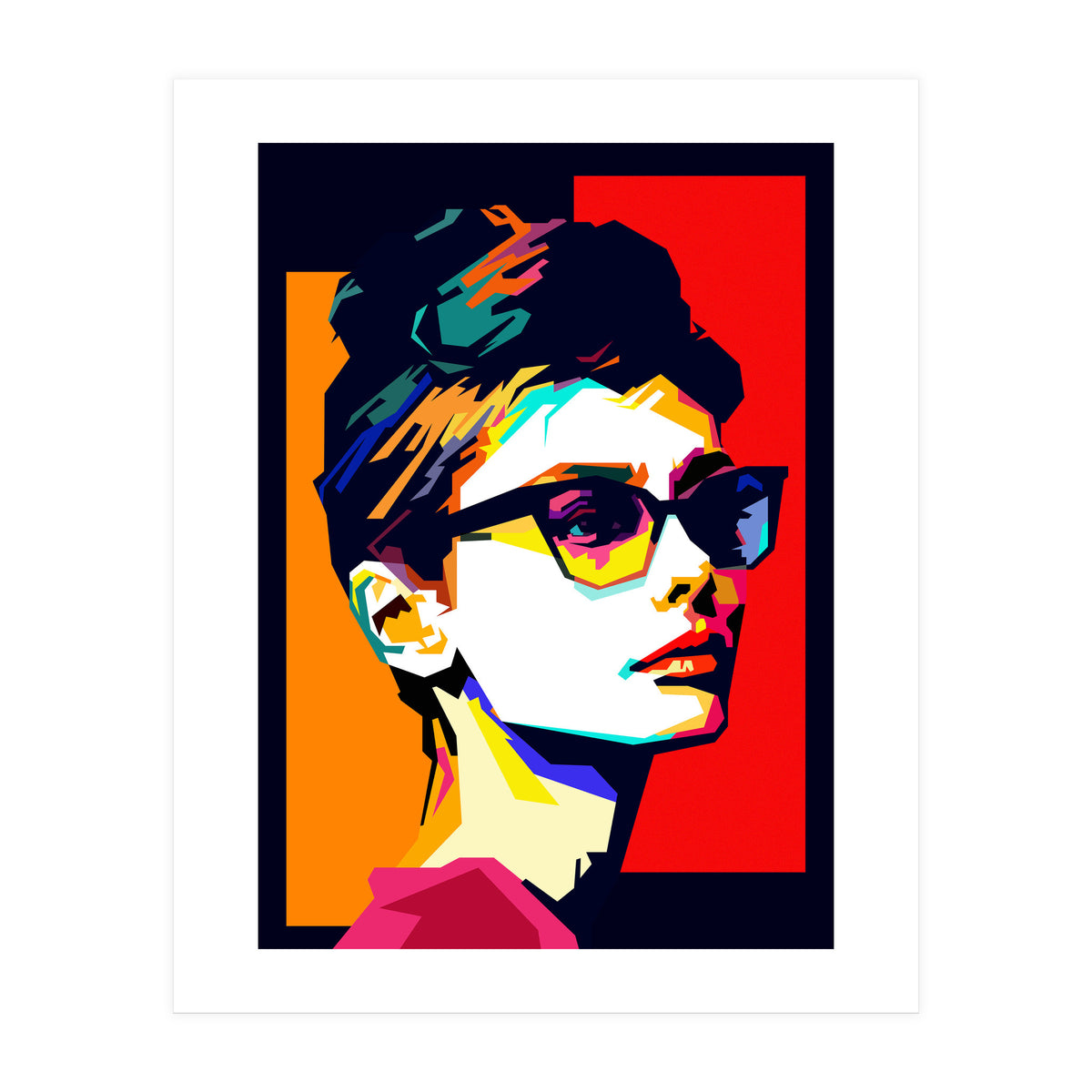 Audrey Hepburn Hollywood Star Pop Art WPAP (Print Only)