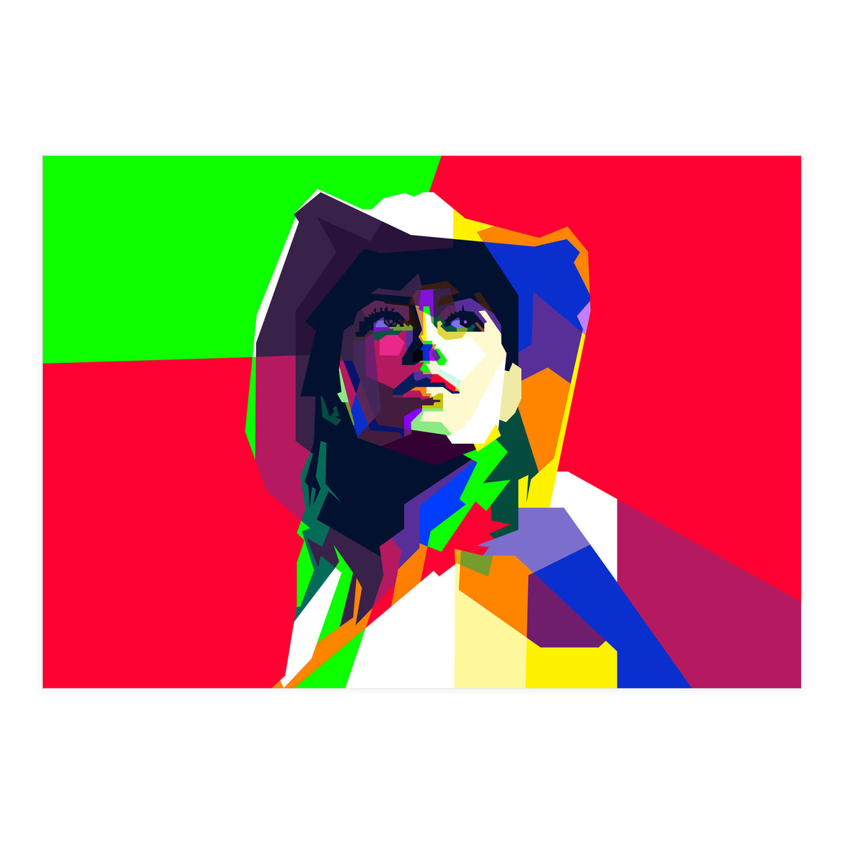 Jessica Biel American Actress WPAP Illustration Trending Now  (Print Only)