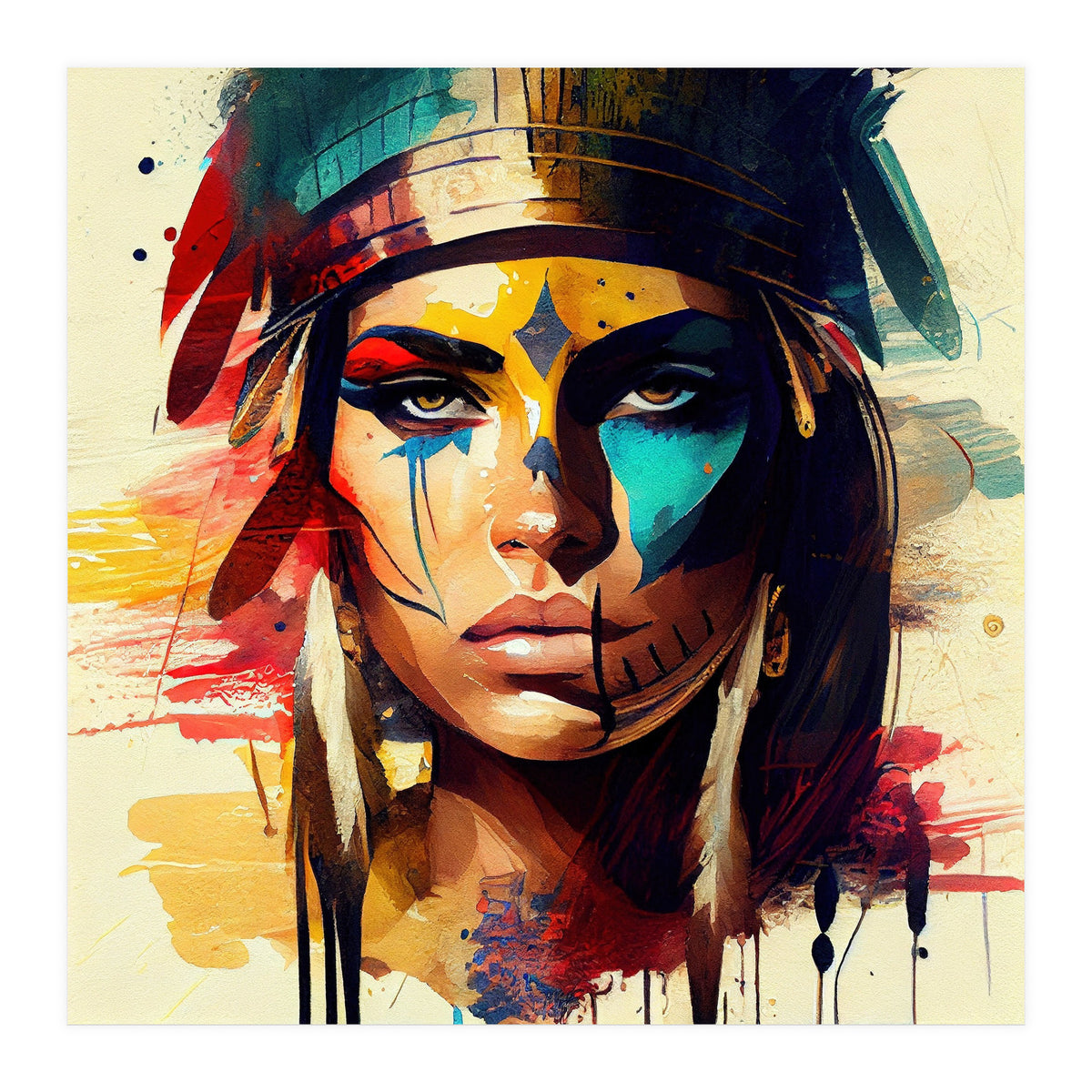 Powerful Egyptian Warrior Woman #1 (Print Only)