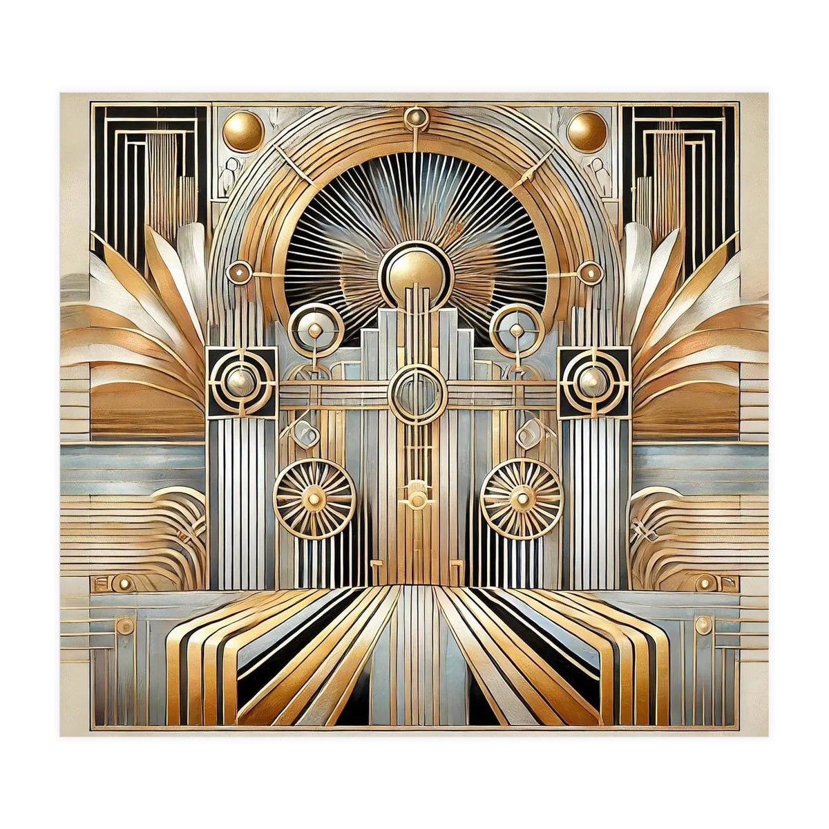 Art Deco Gold Architecture (Print Only)