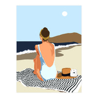 No Posting, No Liking, Just Living, Solitude Solo Woman Travel, Boss Lady Beach Ocean Sea, Summer Tan Bohemian (Print Only)