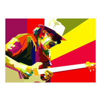 Carlos Santana Latin Guitarist Pop Art Wpap (Print Only)