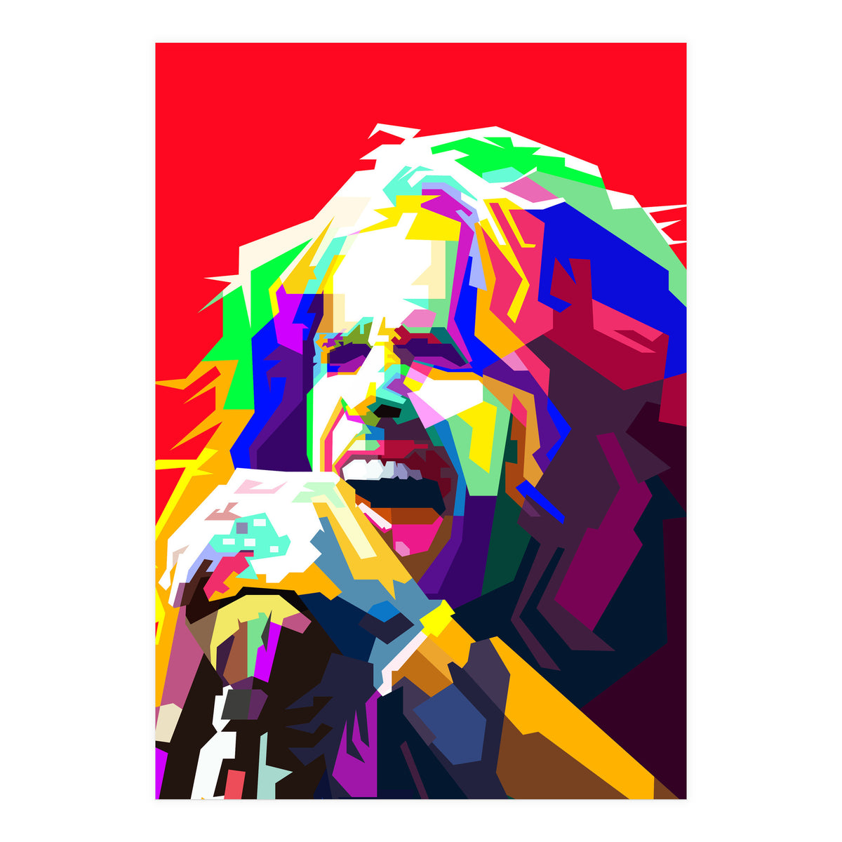 Steven Tyler Aerosmith Singer Classic Rock WPAP Style Illustration Trending Now (Print Only)