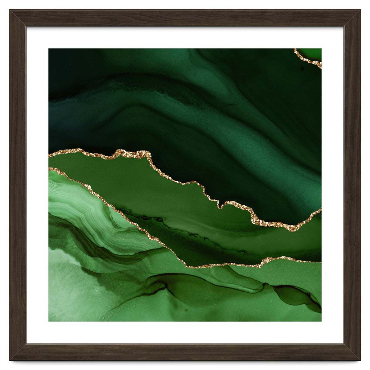 Green & Gold Agate Texture 12