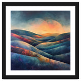 Abstract Ethereal Rolling Hills at Sunset thumbnail