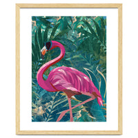 Flamingo in the jungle