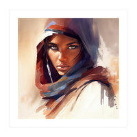 Watercolor Tuareg Woman #10 (Print Only)