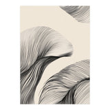 Black And White Flowing Lines Organic Shapes  (Print Only) thumbnail