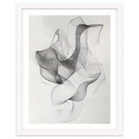 Abstract Black And White Swirling Lines Art
