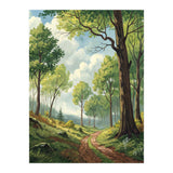 Vibrant Summer Forest Landscape Painting (Print Only) thumbnail