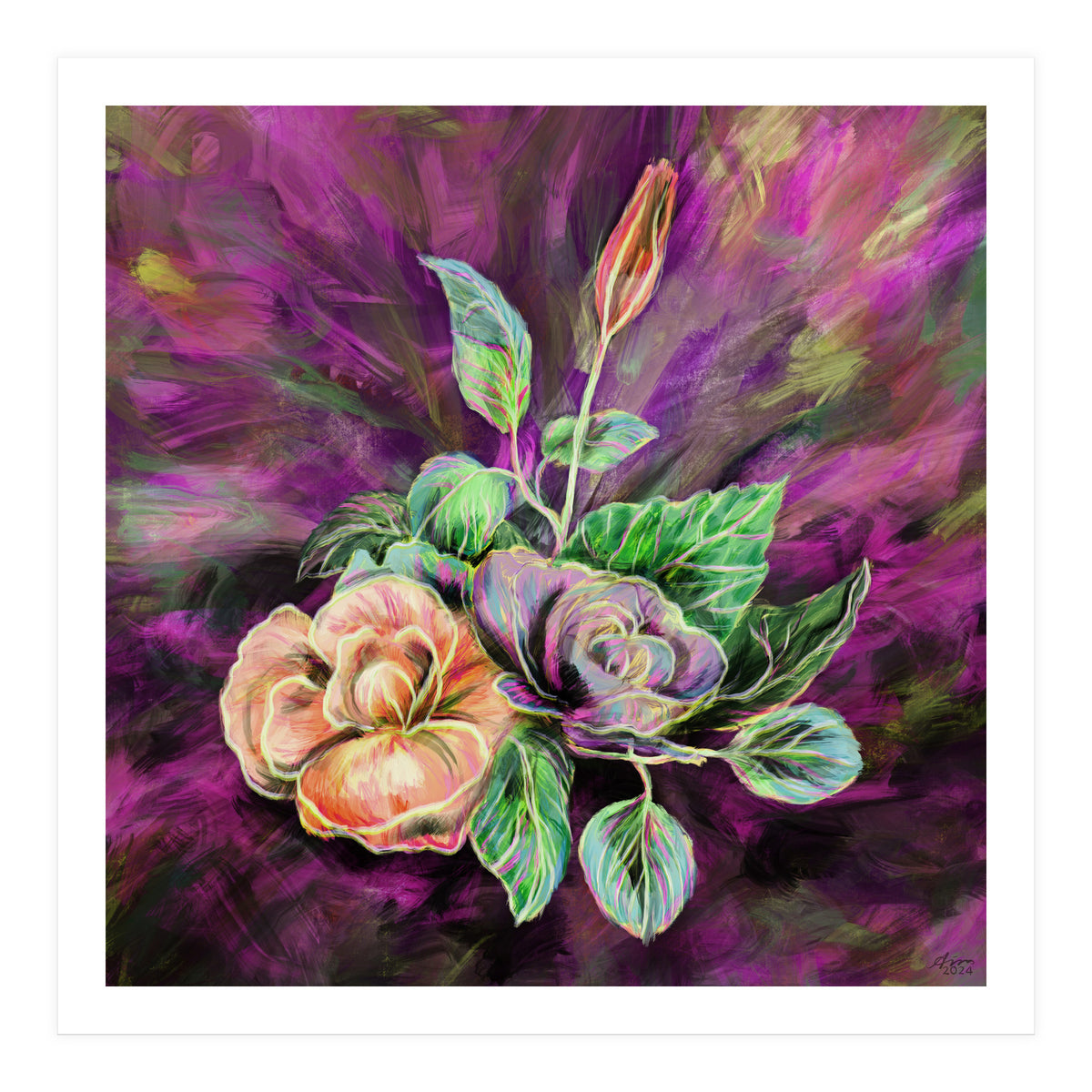 Bloom I (red) (Print Only)