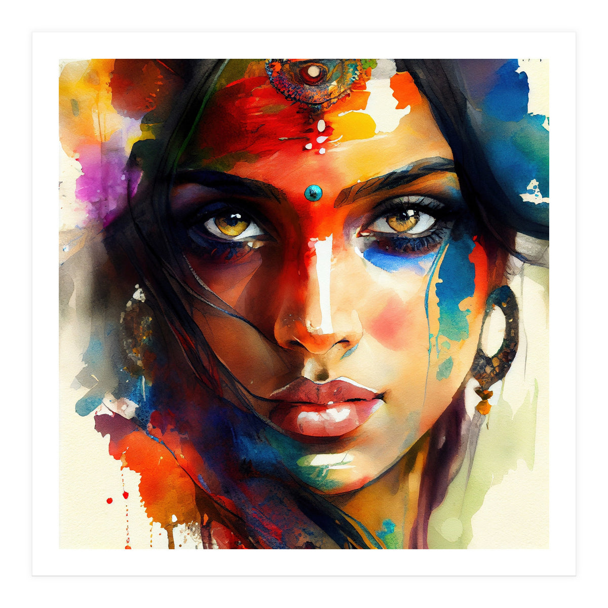 Radiant Bindi Hindu Portrait (Print Only)
