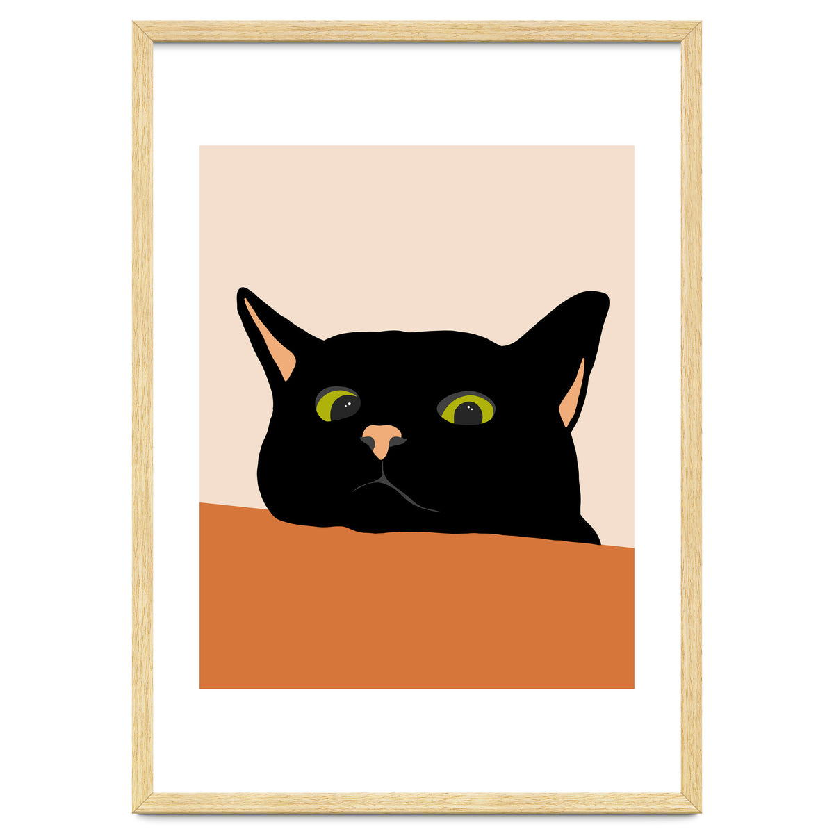 The Curious Cat, Black Cat, Funny Pets, Kitten, Cute Animals, Bohemian Eclectic Painting